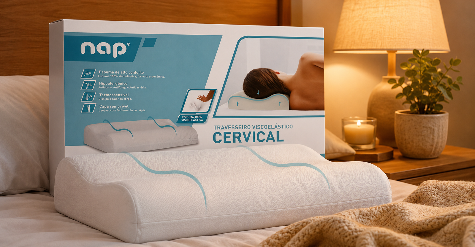 Nap Cervical Comfort D40 travesseiro viscoelástico cervical