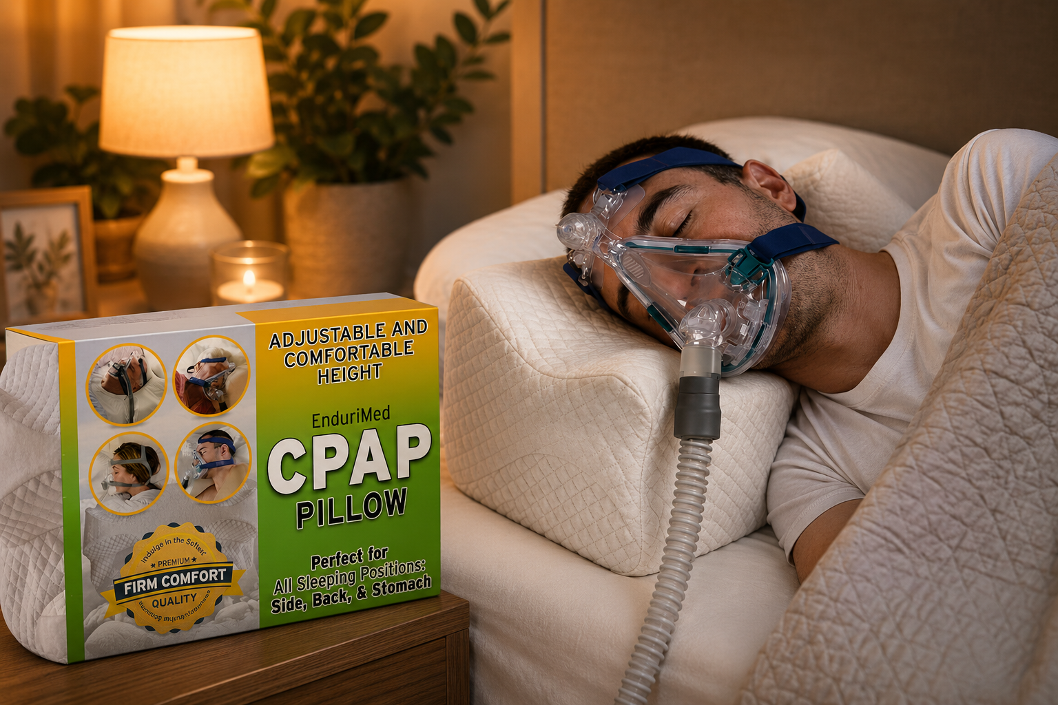 EnduriMed Travesseiro CPAP para Dormir de Lado